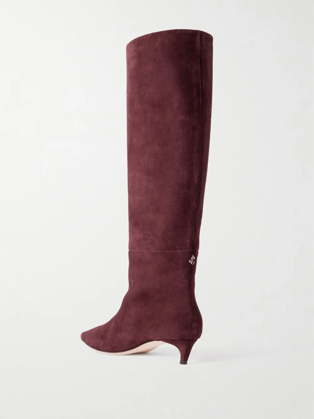 Back view of the Jimmy Choo Maxima 35 Suede Knee Boots