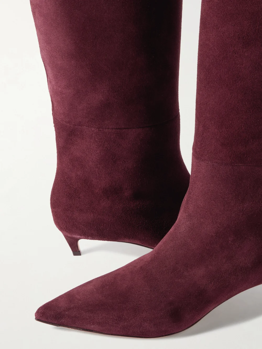 Close-up detail of the Jimmy Choo Maxima 35 Suede Knee Boots