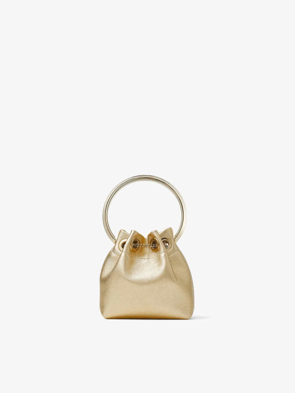 Jimmy Choo Micro Bon Bon Gold Metallic Nappa Mini Bag, another view