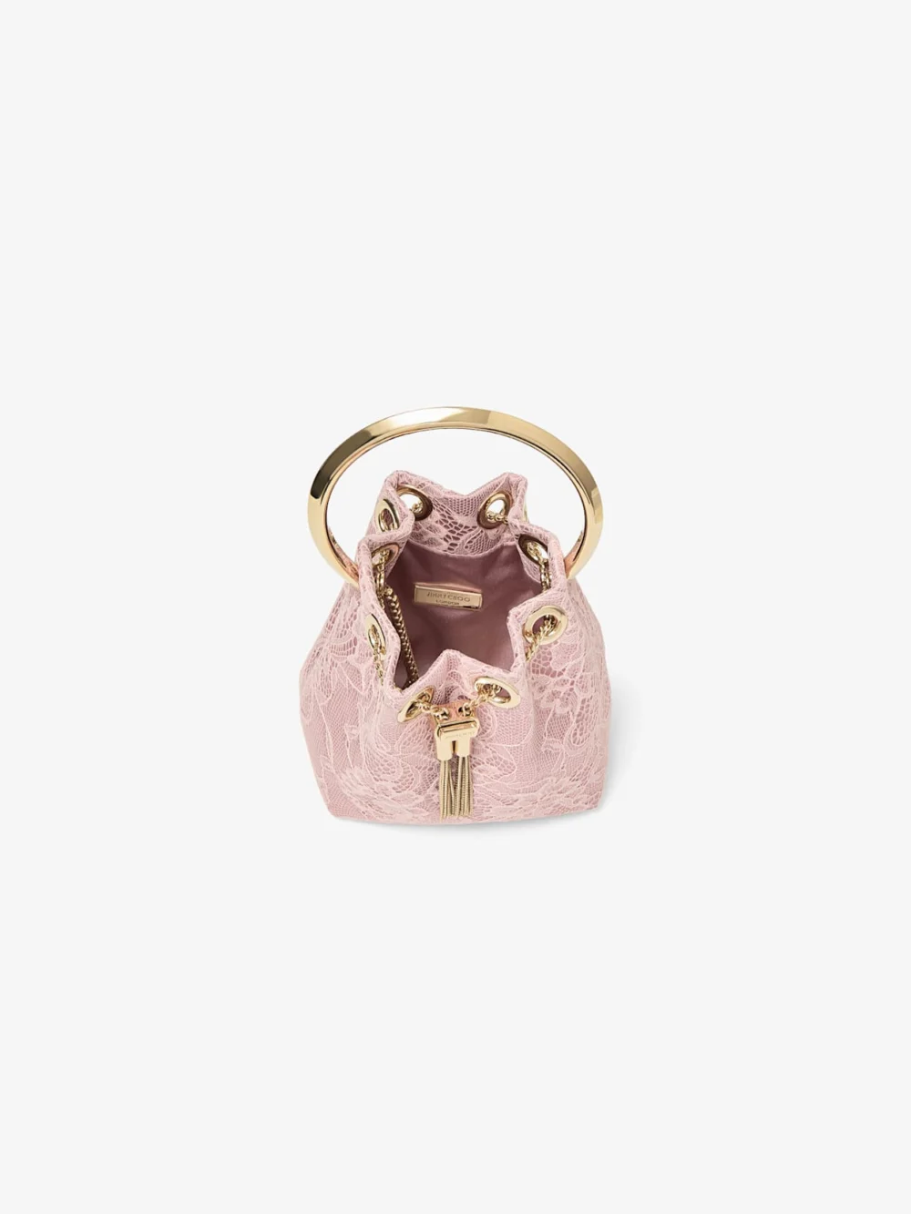 Jimmy Choo Micro Bon Bon Rose Satin and Jimmy Choo Lace Mini Bucket Bag, another view