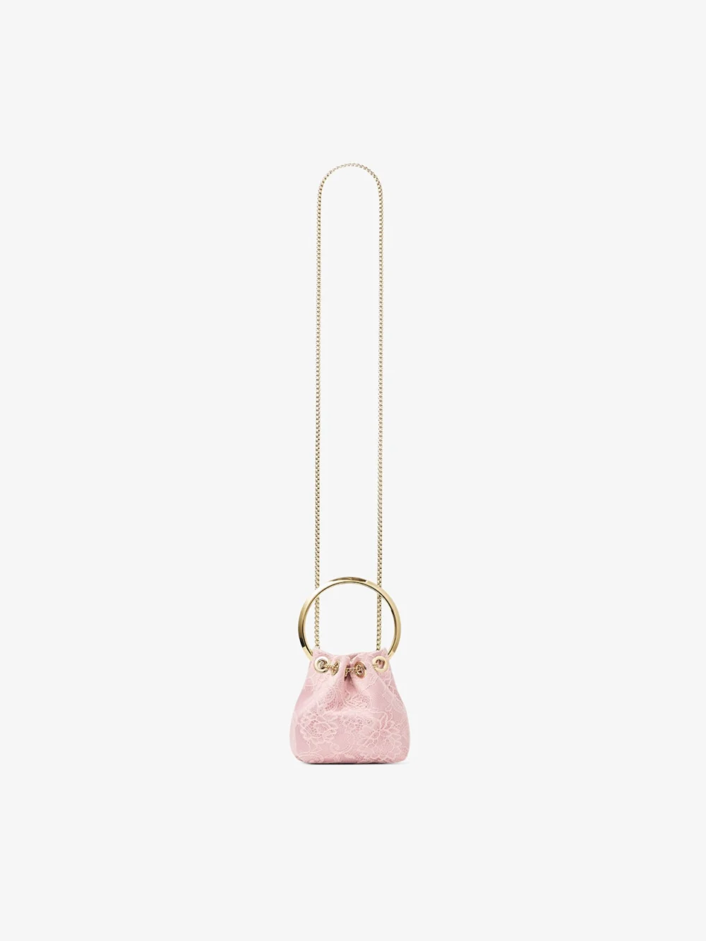 Jimmy Choo Micro Bon Bon Rose Satin and Jimmy Choo Lace Mini Bucket Bag, another view