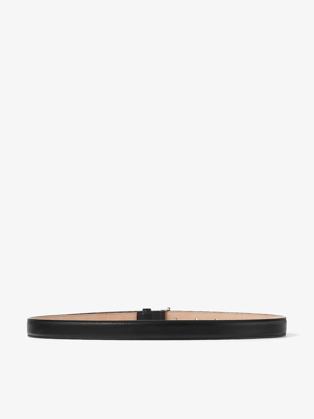 Jimmy Choo Mini Helina Black Smooth Leather Mini Belt, another view