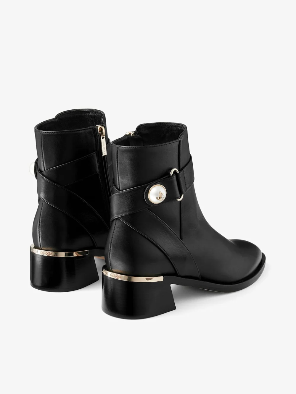 Jimmy Choo Noor 45 Black Leather Ankle Boots, another view
