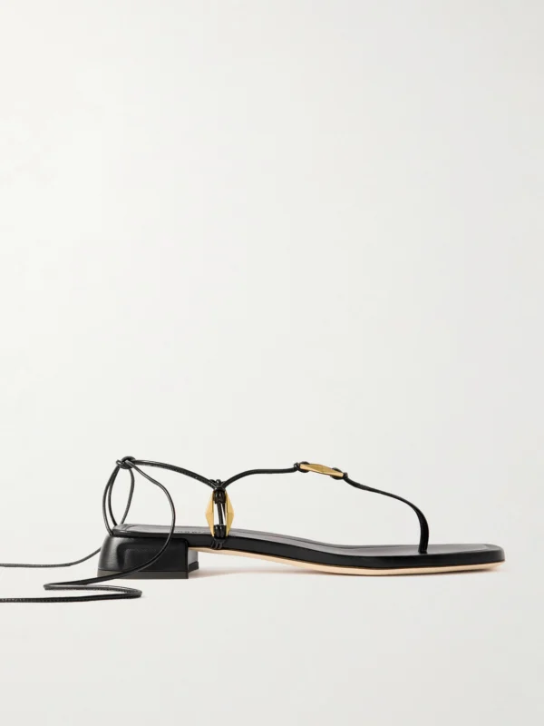 Jimmy Choo Onyxia Embellished Leather Sandals