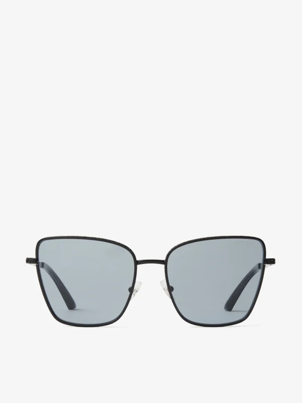 Jimmy Choo Orli Matte Black Square Sunglasses