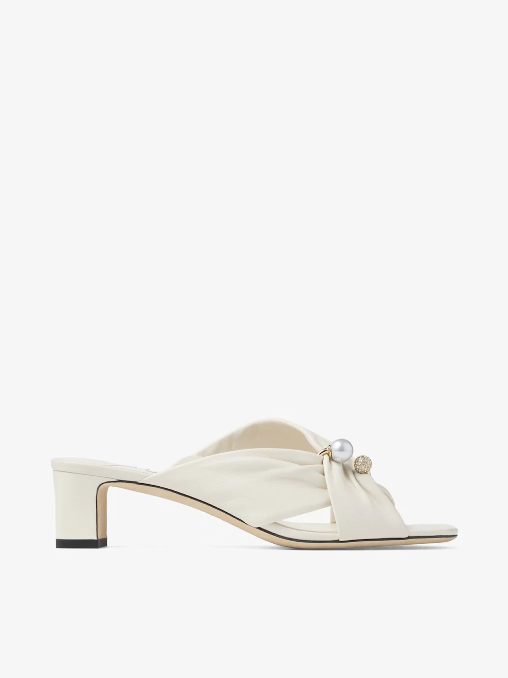 Jimmy Choo Rafi 45 Latte Soft Glove Leather Sandals in neutral