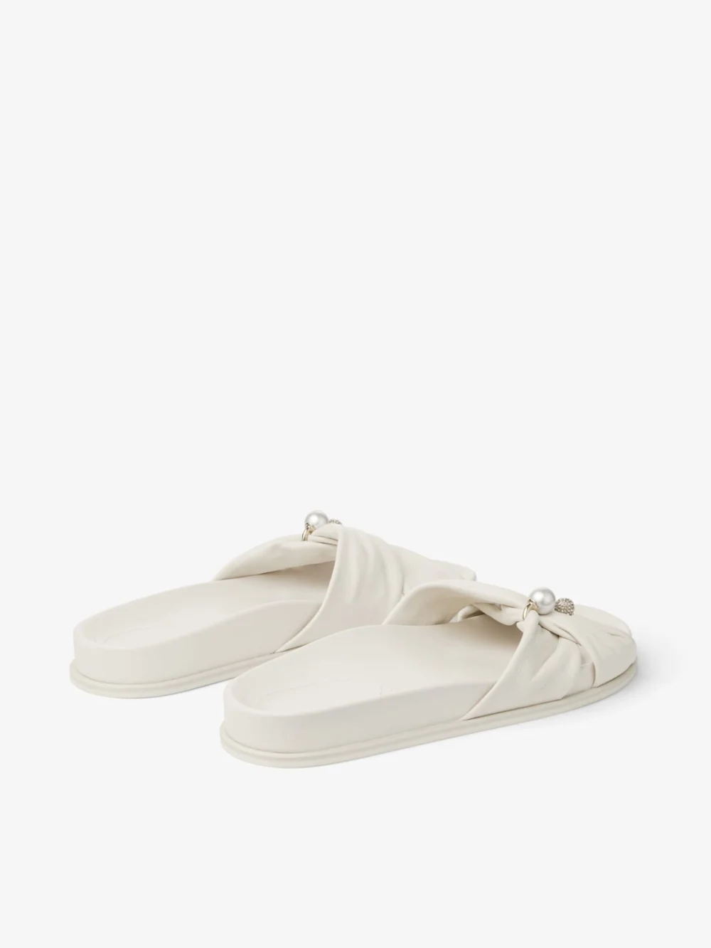 Jimmy Choo Rafi Flat Latte Soft Glove Leather Flat Sandals, another view