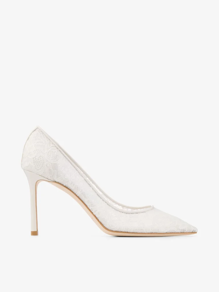 Jimmy Choo Romy 85 Ivory Jimmy Choo Lace Pumps