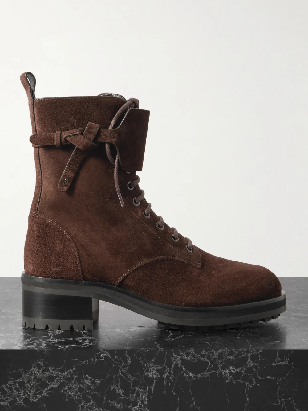 Jimmy Choo Rosabel 55 Suede Ankle Boots in chocolate