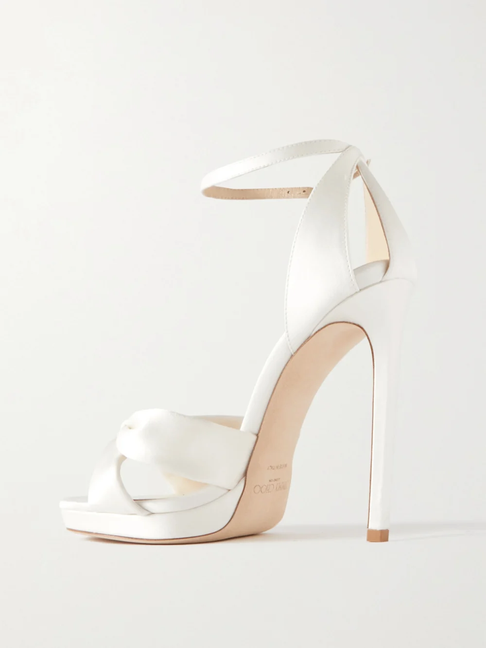 Back view of the Jimmy Choo Rosie 120 Satin Sandals