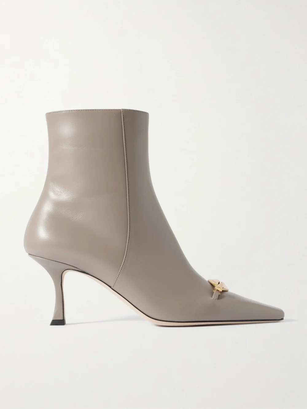 Jimmy Choo Ryker 70 Embellished Leather Ankle Boots in neutral