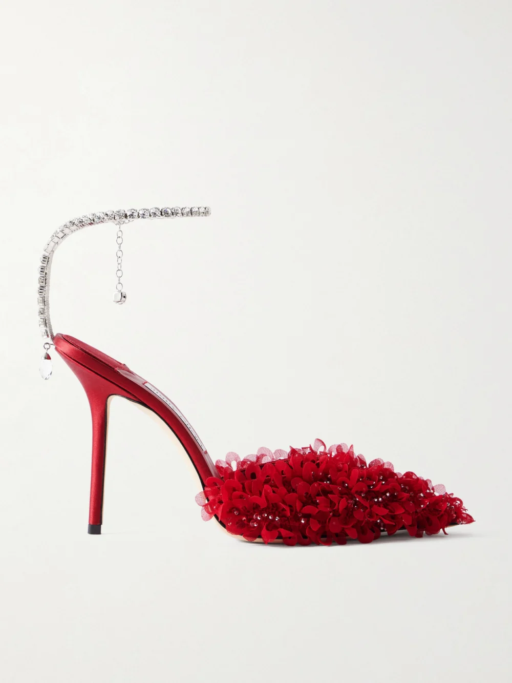 Jimmy Choo Saeda 100 Crystal-embellished Embroidered Mesh Pumps in it36