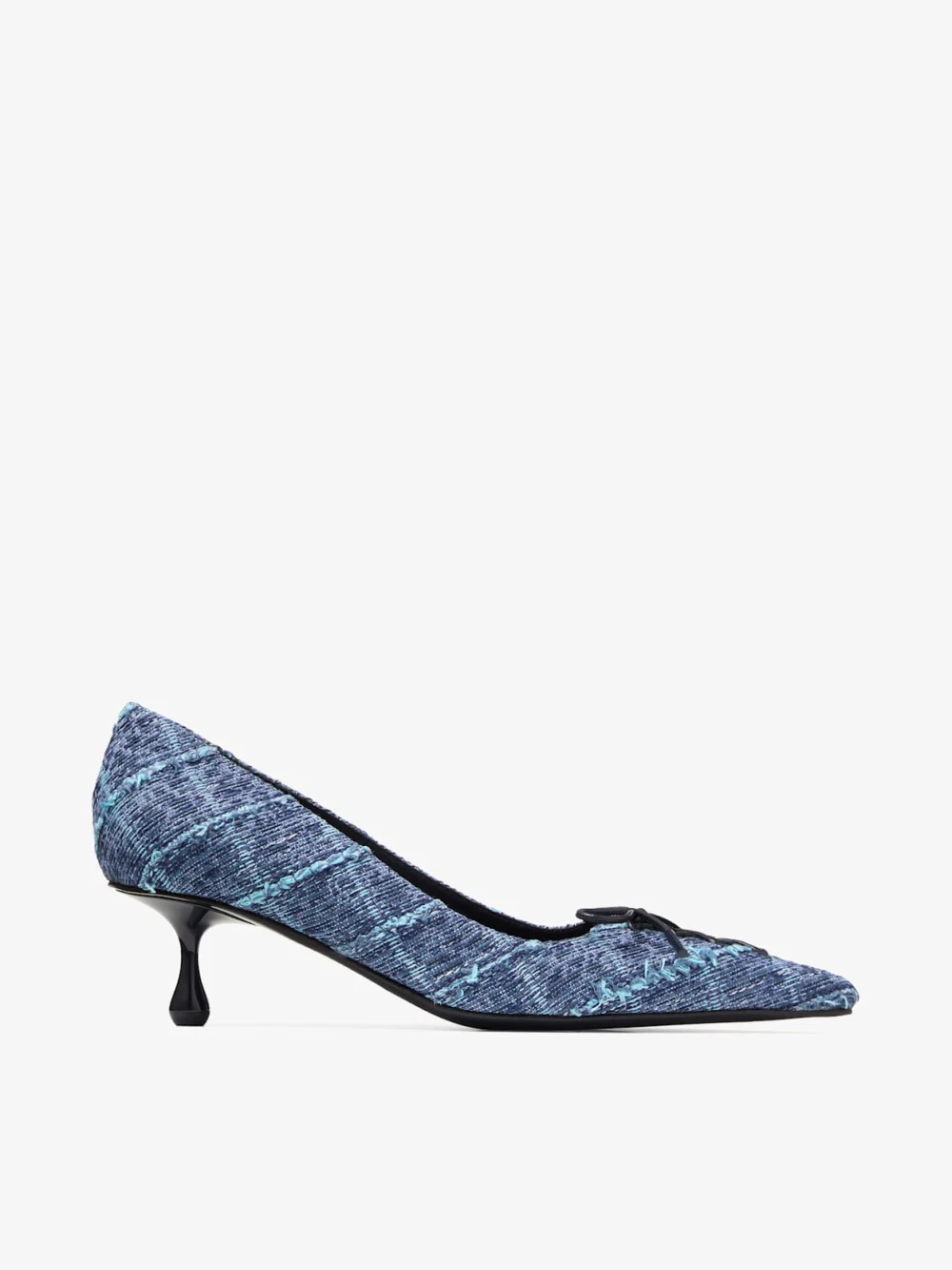 Jimmy Choo Scarlett 50 Crosshatch Denim Pumps in blue