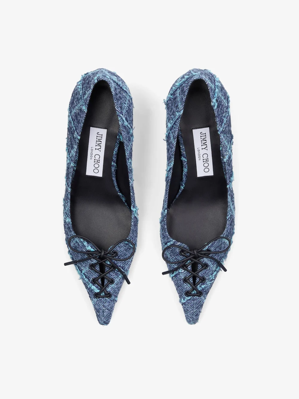 Jimmy Choo Scarlett 50 Crosshatch Denim Pumps, another view