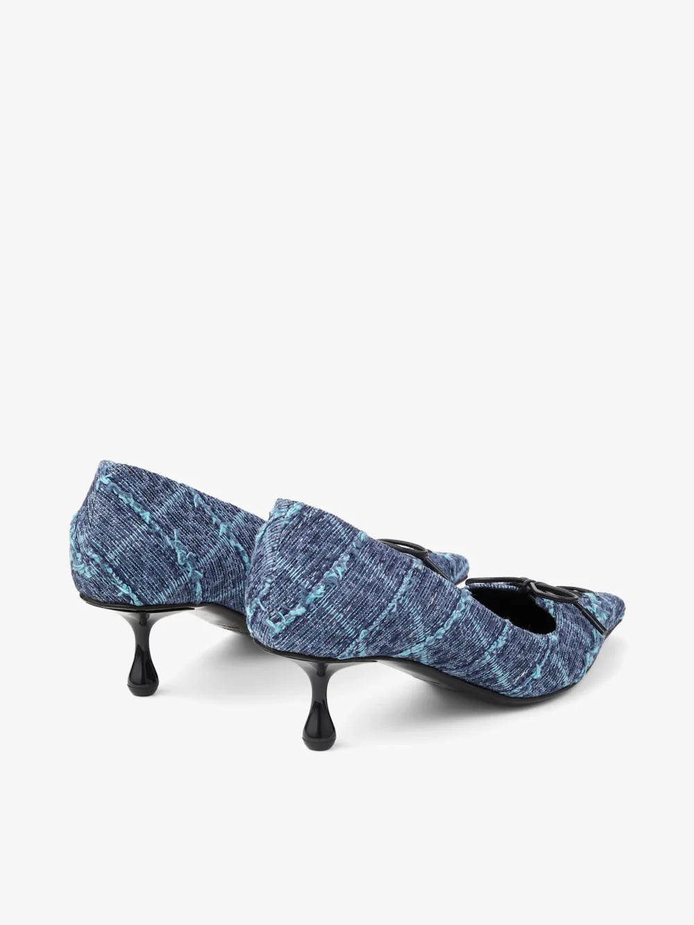 Jimmy Choo Scarlett 50 Crosshatch Denim Pumps, another view