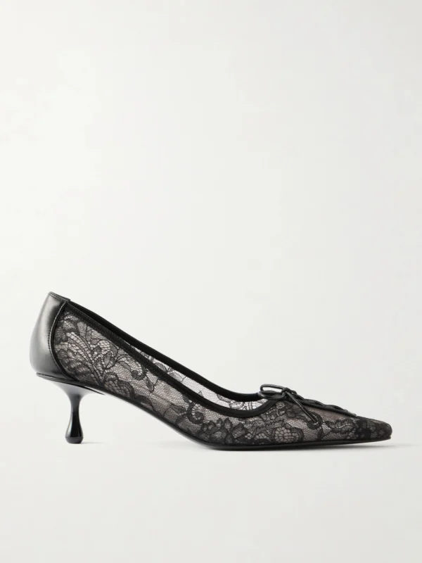 Jimmy Choo Scarlett 50 Leather-trimmed Lace Pumps