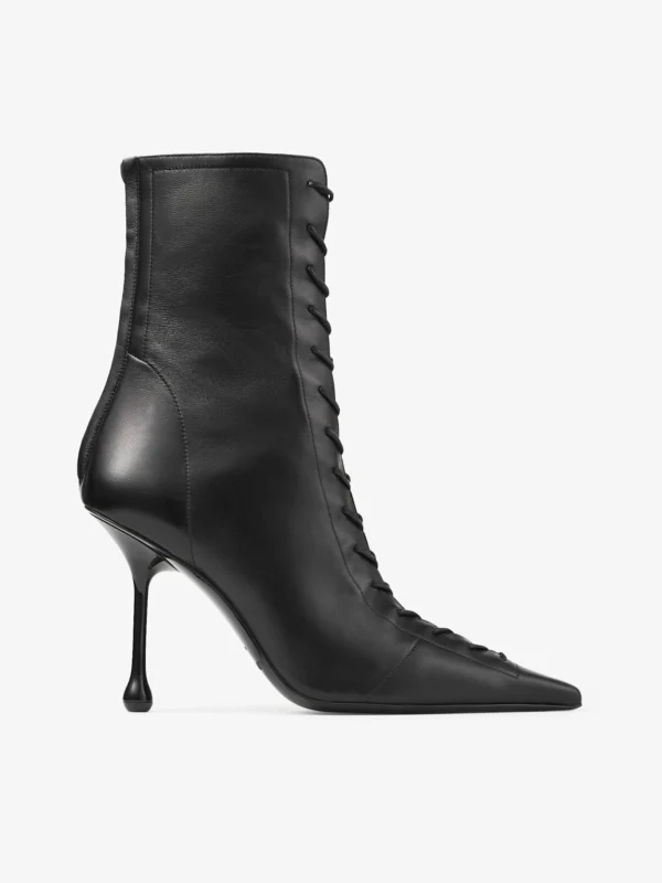 Jimmy Choo Scarlett Ankle Boot 95 Black Nappa Leather Boots