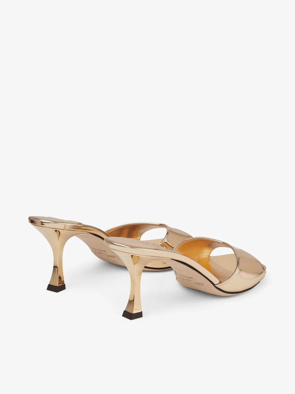 Jimmy Choo Skye 70 Gold Metallic Leather Sandals, another view