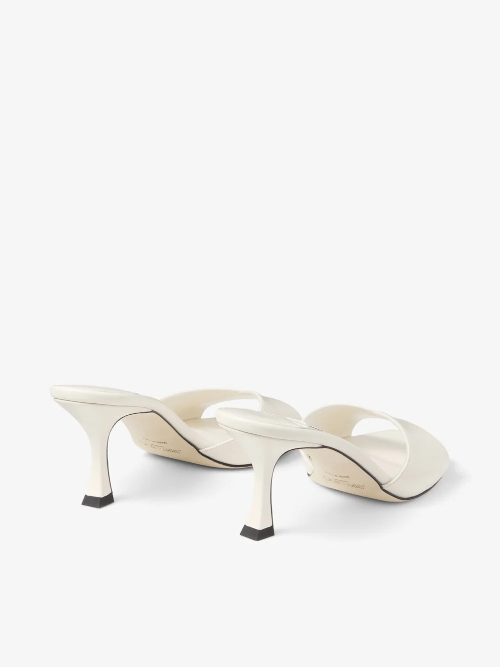 Back view of the Jimmy Choo Skye 70 Latte Leather Sandals