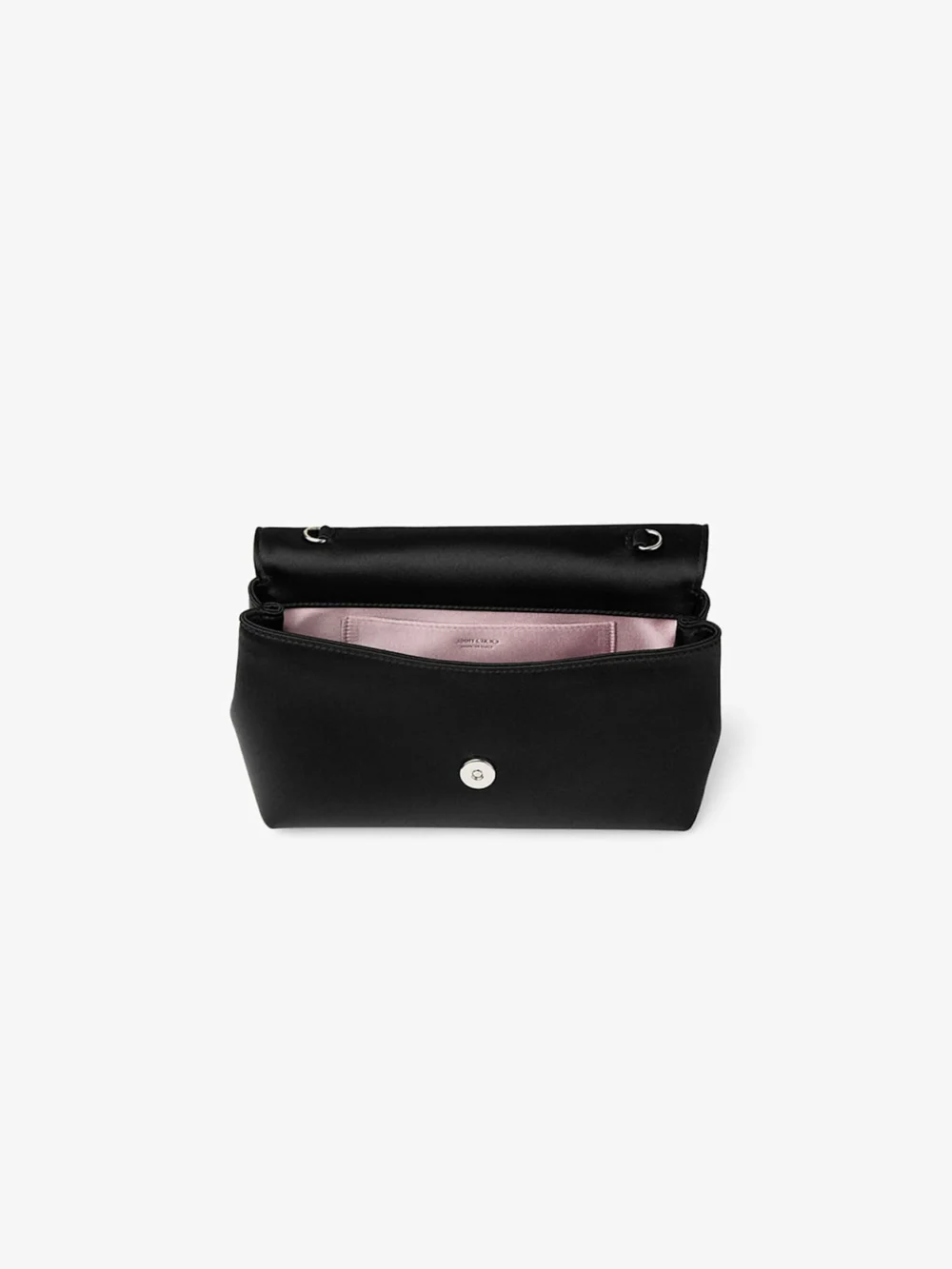 Jimmy Choo Soft Bow Mini Bag Black Satin Mini Bag with Crystal Bow, another view