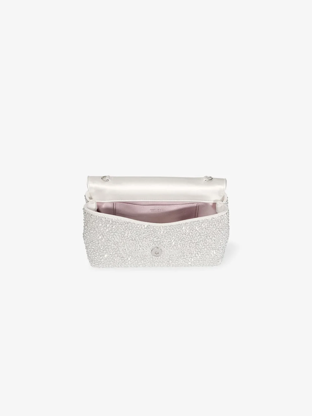 Jimmy Choo Soft Bow Mini Bag Ivory Satin Mini Bag with Crystal Bow, another view