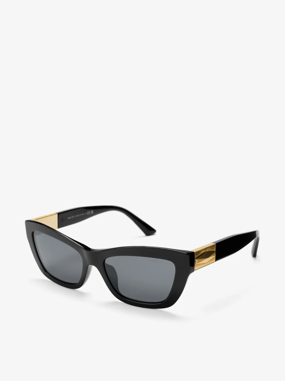 Side view of the Jimmy Choo Solene Black Havana Cat Eye Sunglasses
