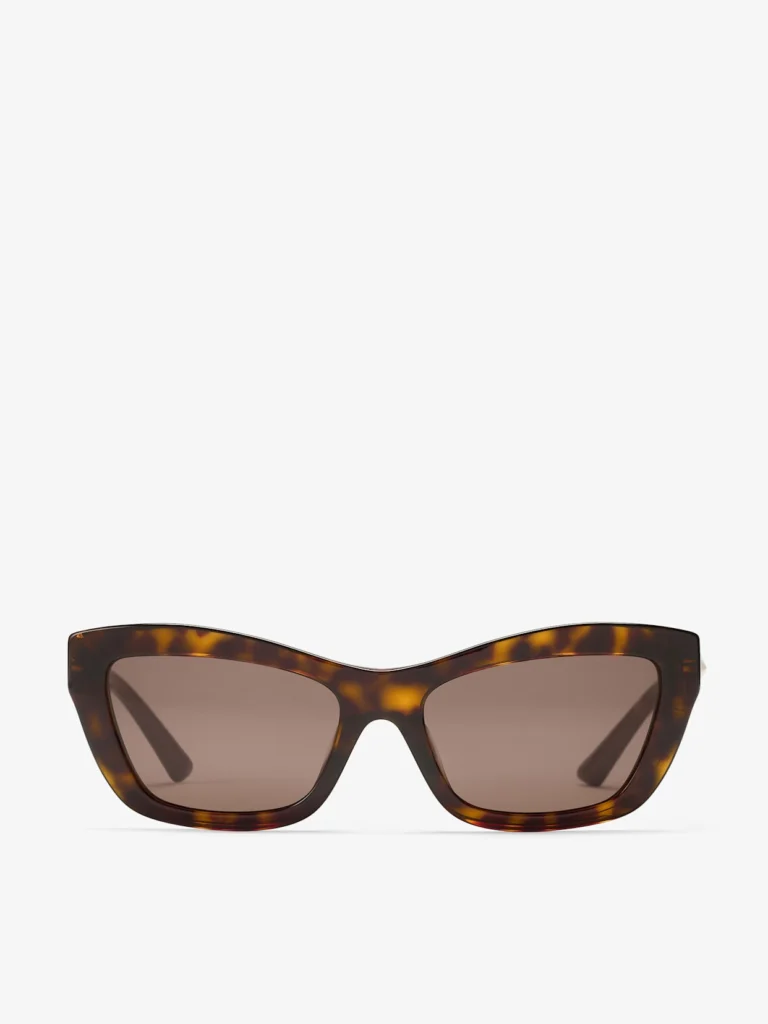 Jimmy Choo Solene Brown Havana Cat Eye Sunglasses