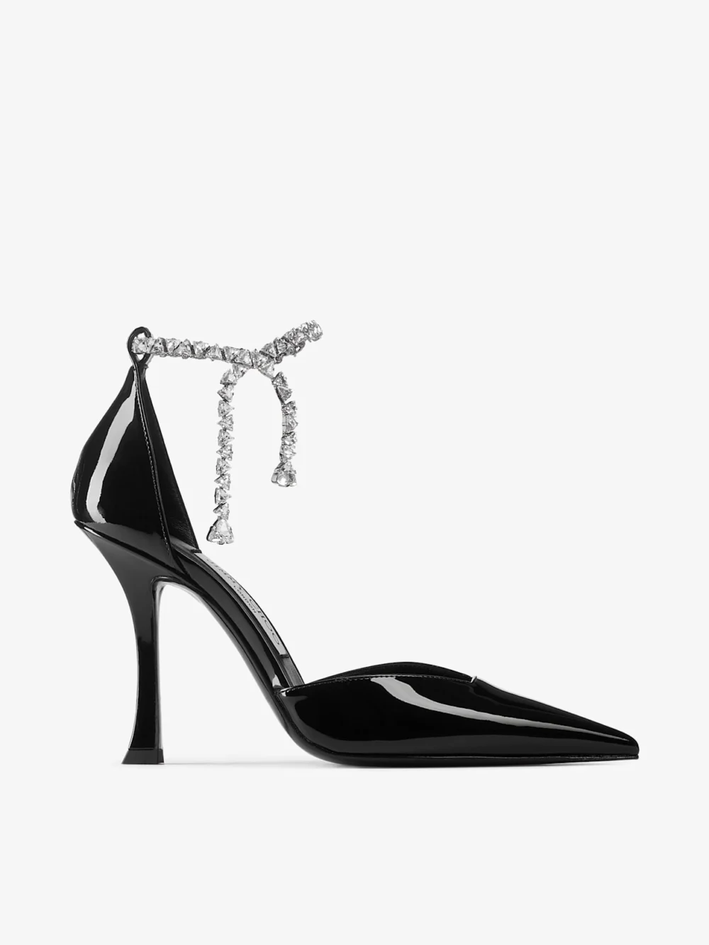 Jimmy Choo Stevie 100 Black Patent Leather Pumps in black