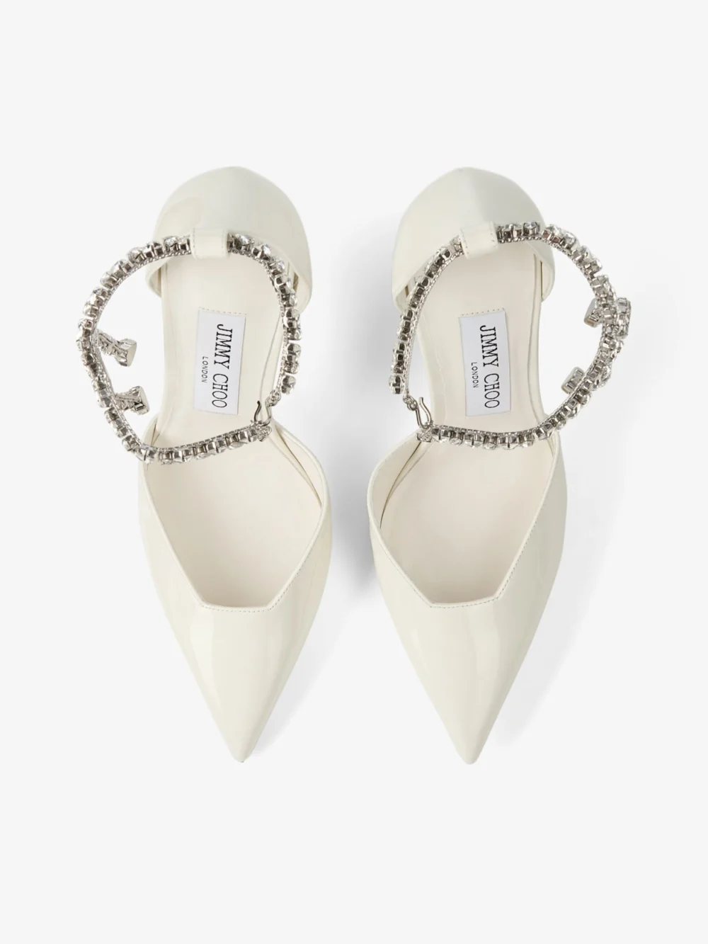 Jimmy Choo Stevie 100 Latte Patent Leather Pumps, another view