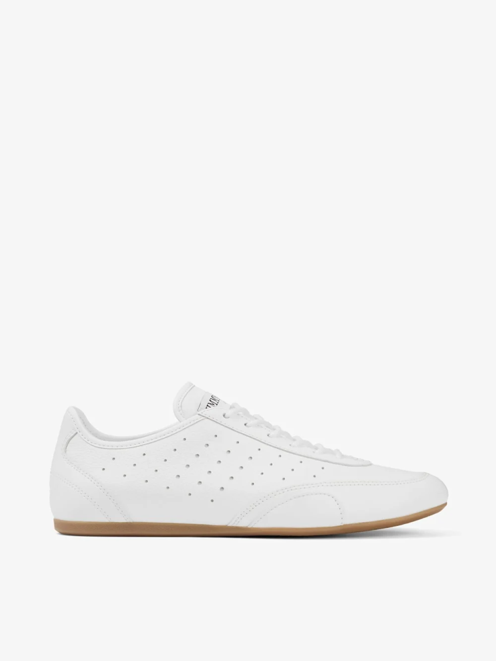 Jimmy Choo Sunny F White and Gum Leather Mix Low Top Trainers in v white