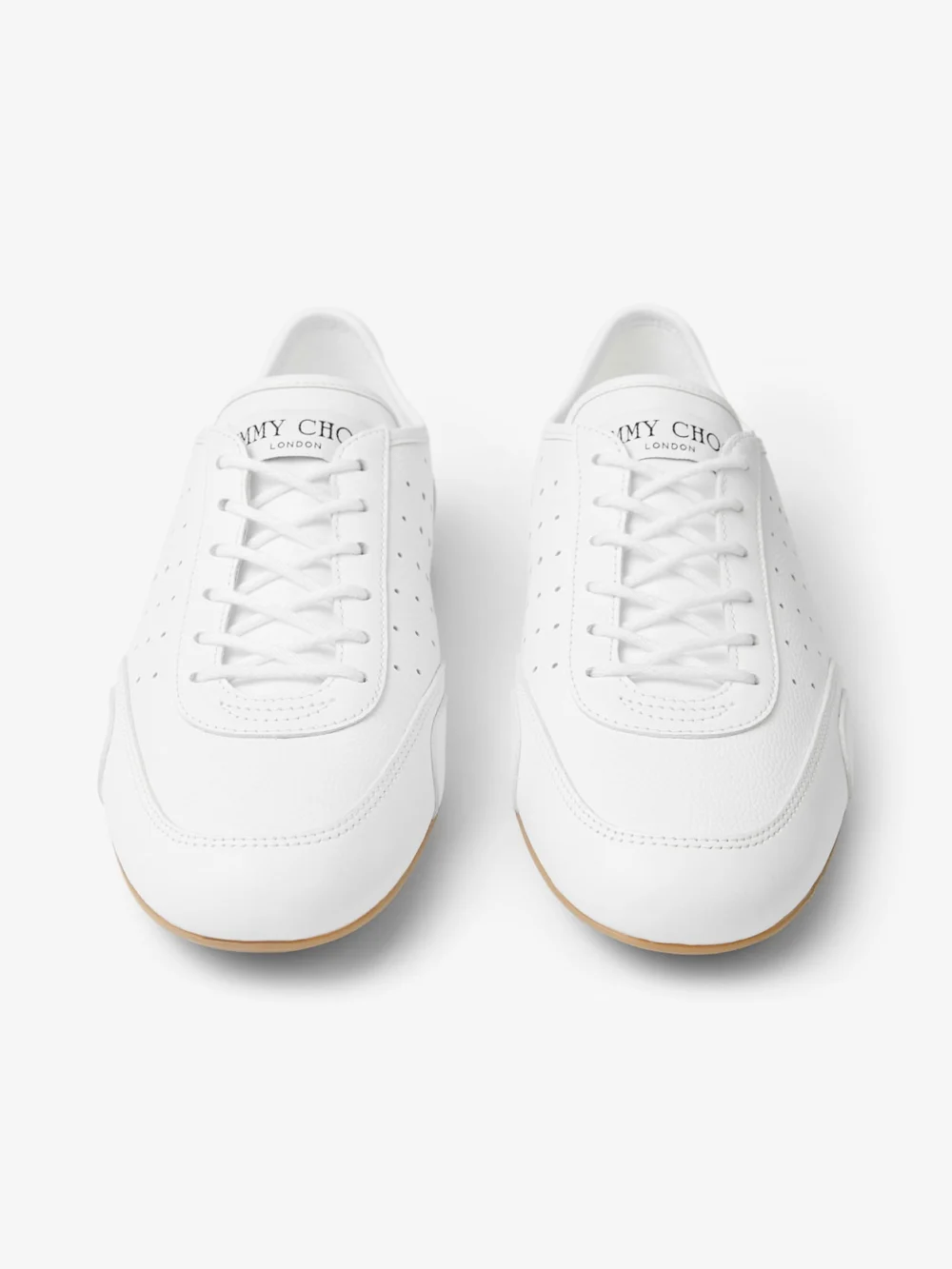 Jimmy Choo Sunny F White and Gum Leather Mix Low Top Trainers, another view
