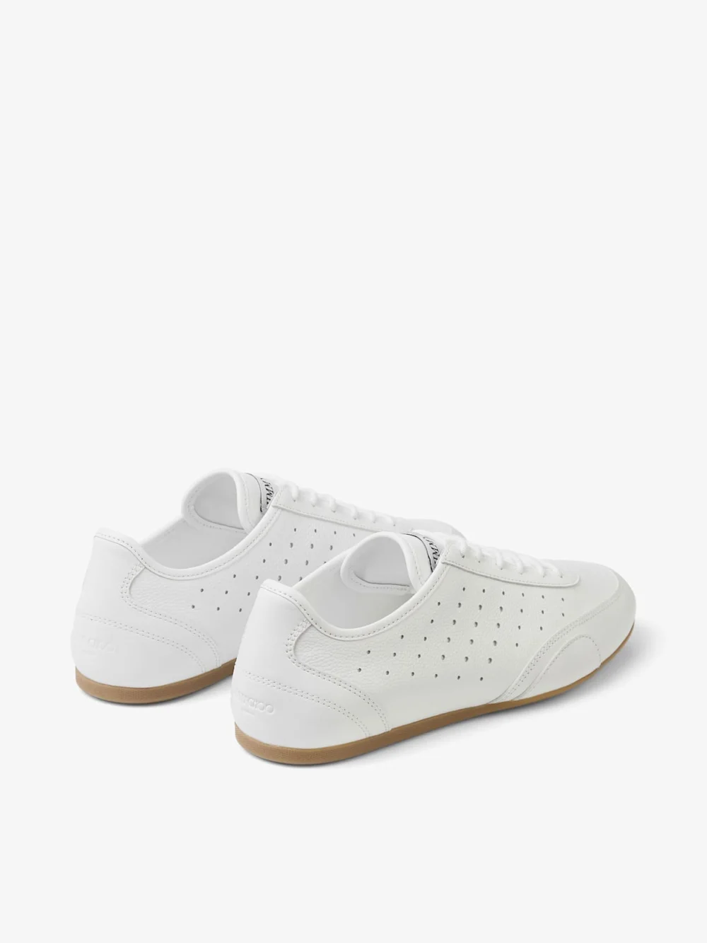 Jimmy Choo Sunny F White and Gum Leather Mix Low Top Trainers, another view