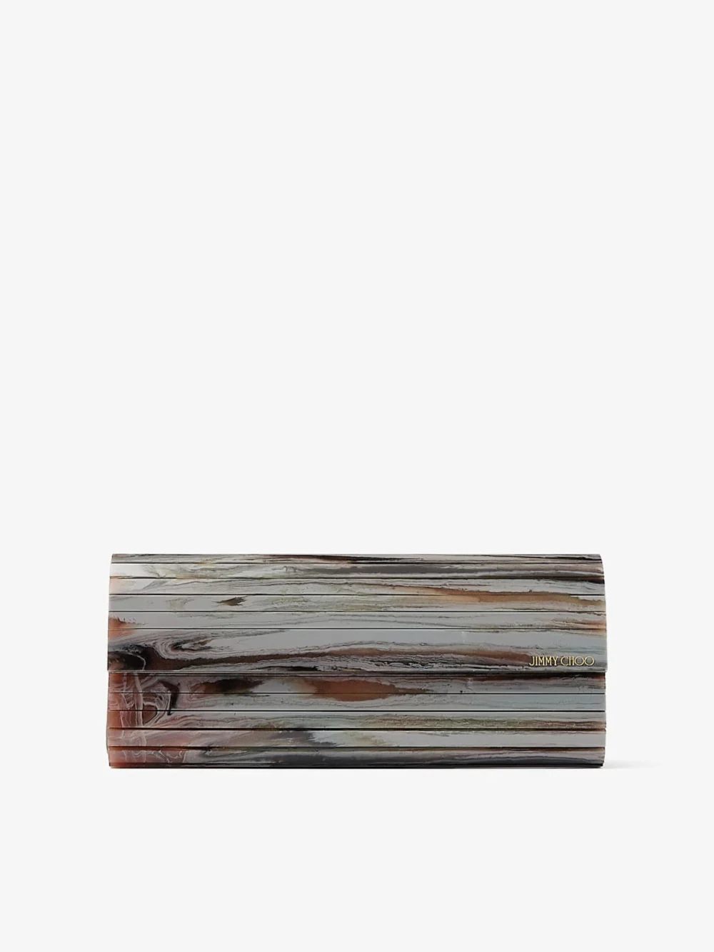 Jimmy Choo Sweetie Grey Mix Marble Effect Acrylic Clutch Bag in grey