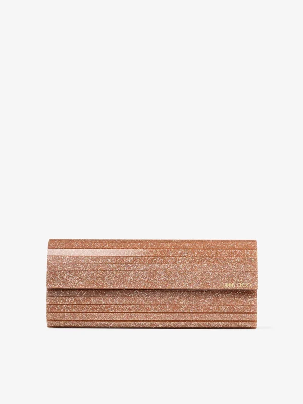 Jimmy Choo Sweetie Rose Fine Glitter Acrylic Clutch Bag