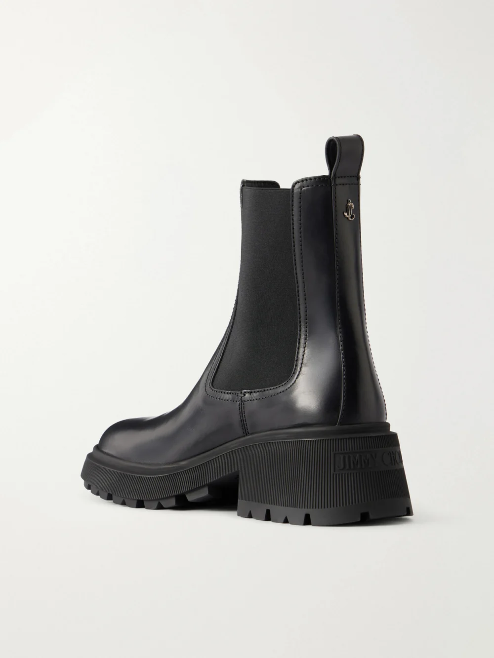 Back view of the Jimmy Choo Tamia Leather Ankle Boots