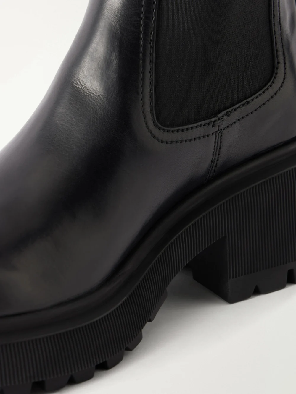 Close-up detail of the Jimmy Choo Tamia Leather Ankle Boots