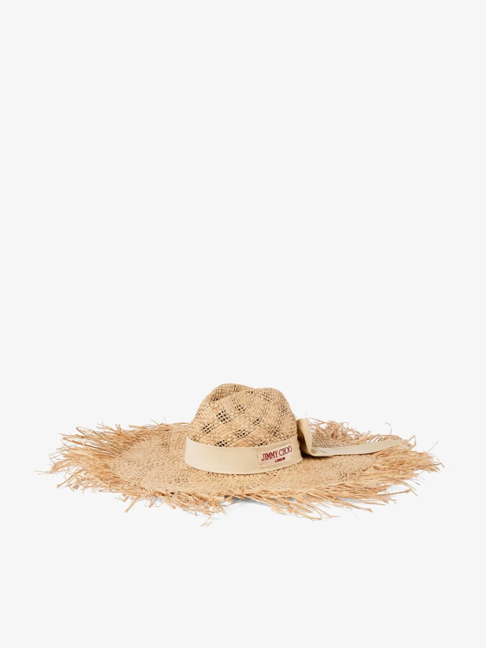 Jimmy Choo Thalia Large Natural Raffia Hat with Ribbon Bow, another view