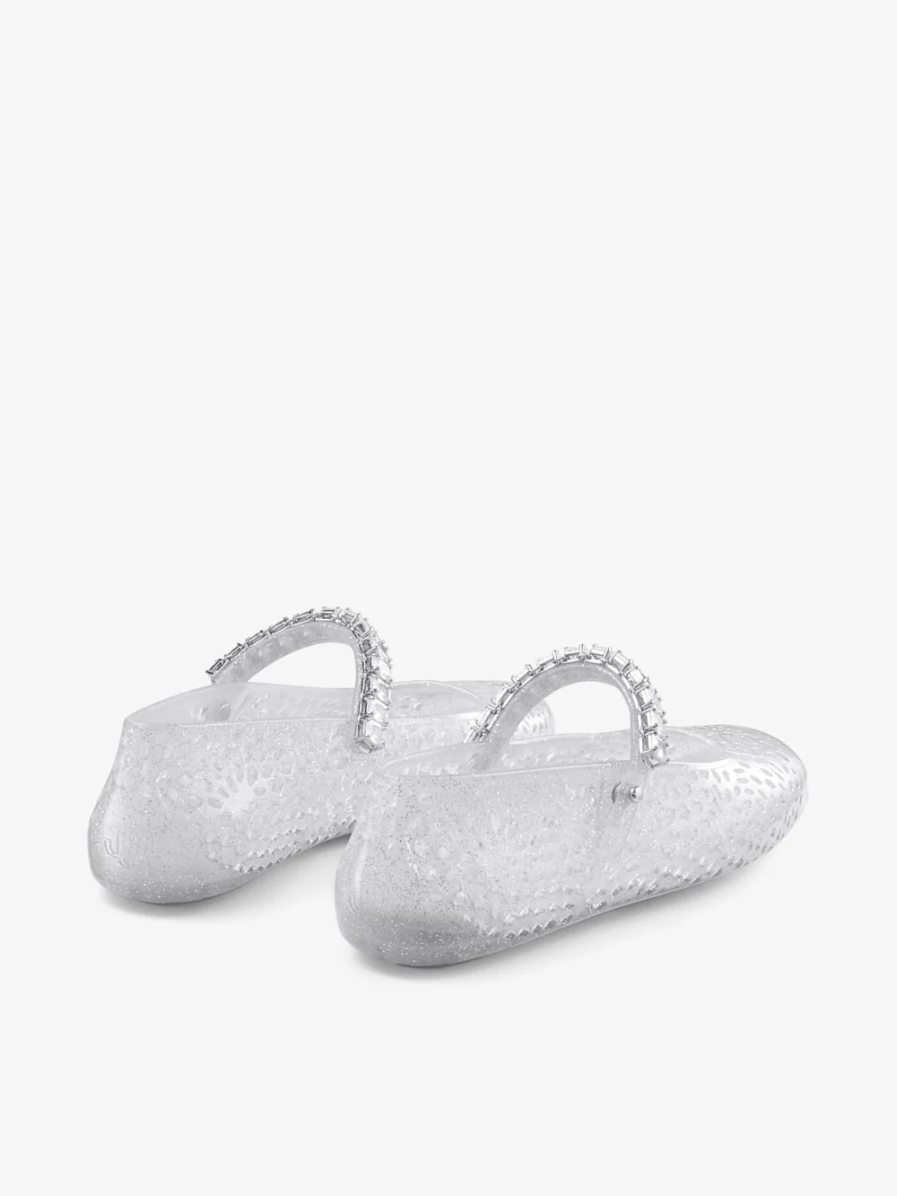 Jimmy Choo The Jelly Clear Jelly Ballerina Flats with Crystal Embellishment, another view