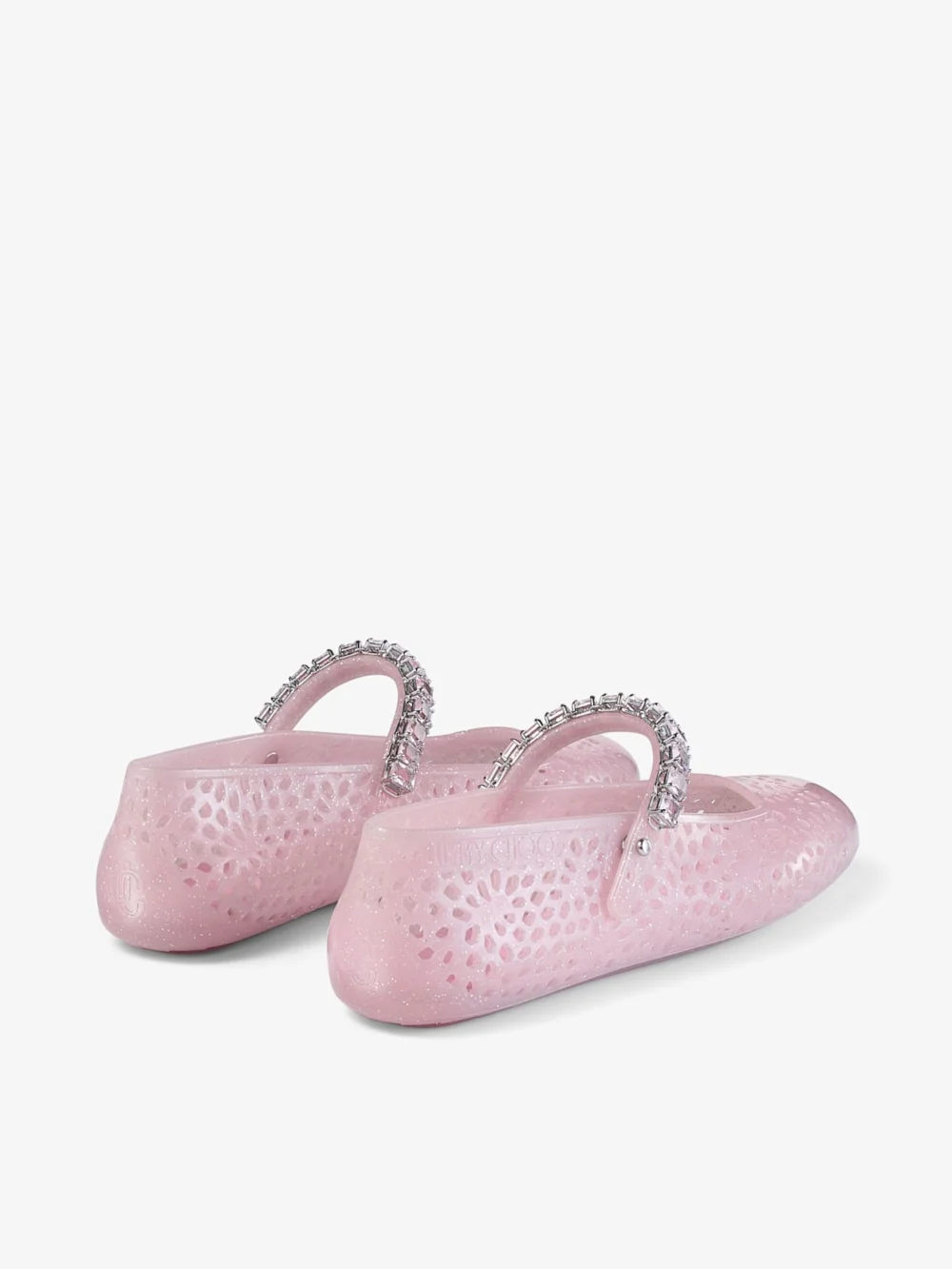 Jimmy Choo The Jelly Cotton Candy Jelly Ballerina Flats with Crystal Embellishment, another view