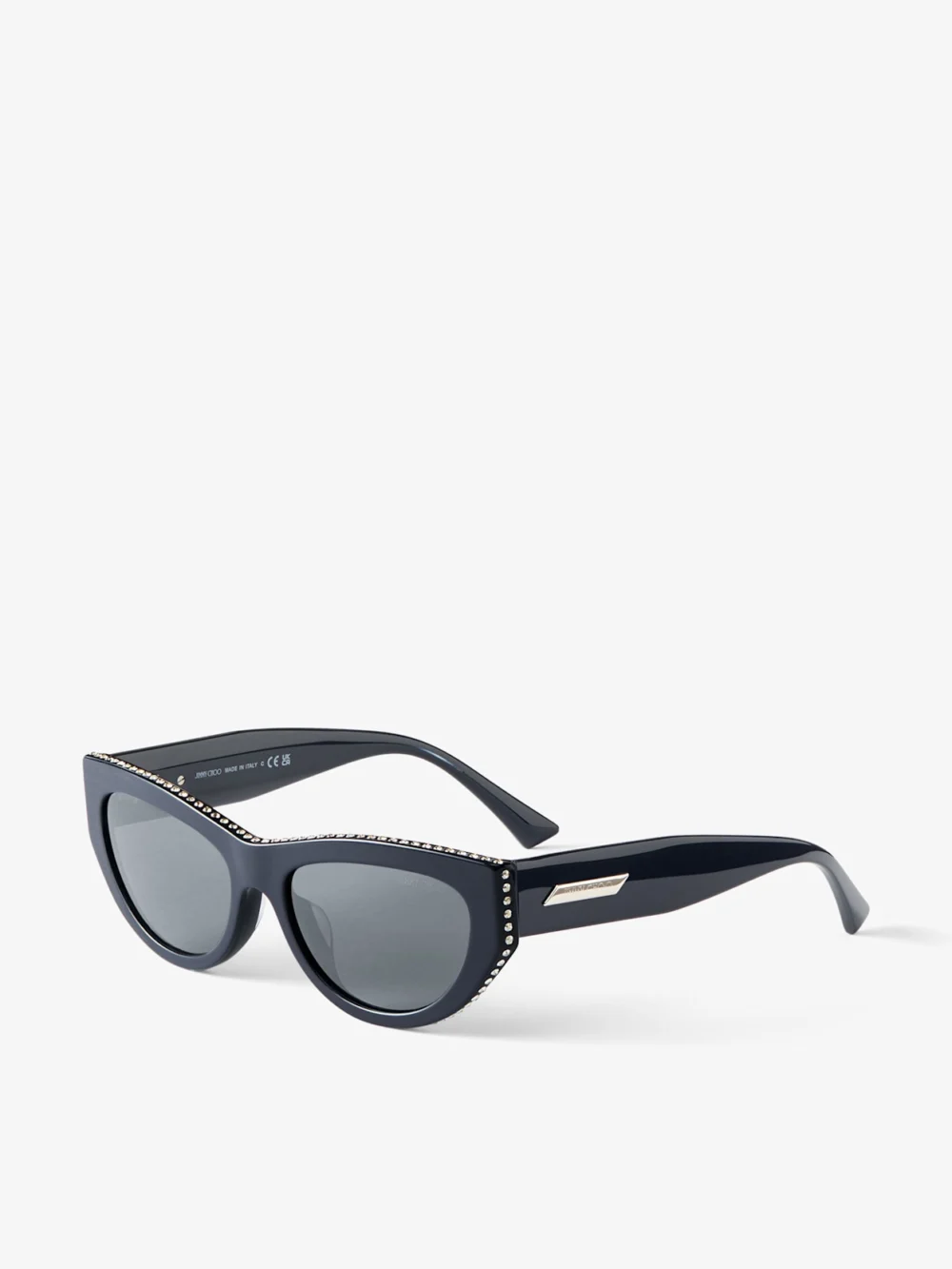 Side view of the Jimmy Choo Vale Blue Cat Eye Sunglasses
