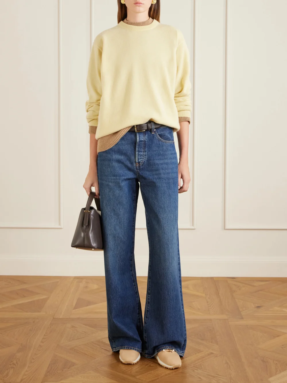 Jimmy Choo Veles Embellished Knitted Sneakers, styled view