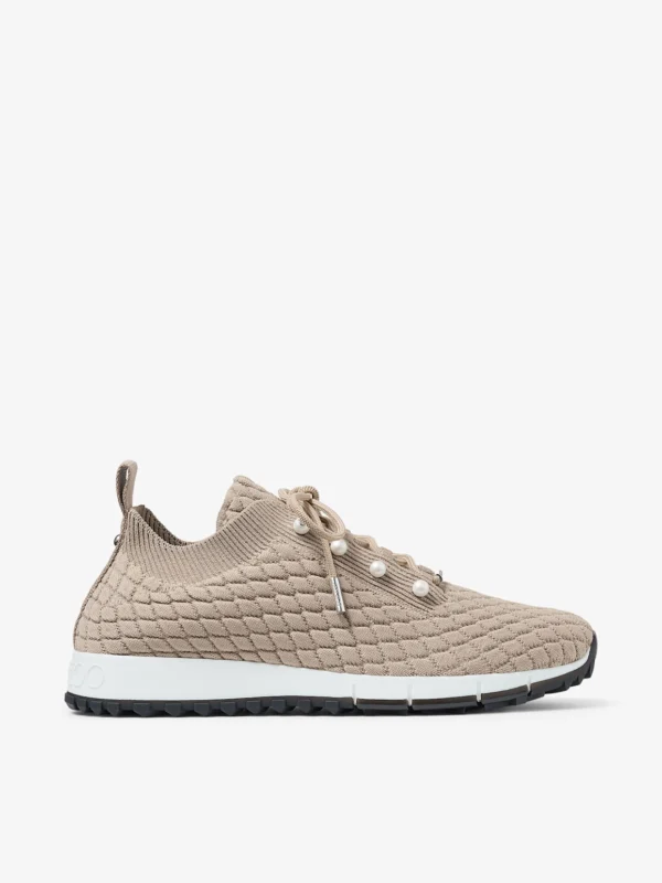 Jimmy Choo Veles Stone Textured Knit Trainers