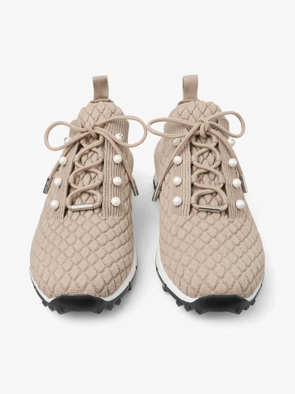 Jimmy Choo Veles Stone Textured Knit Trainers, another view