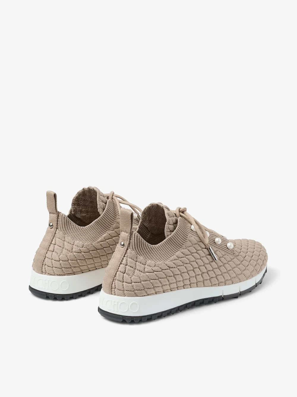 Jimmy Choo Veles Stone Textured Knit Trainers, another view