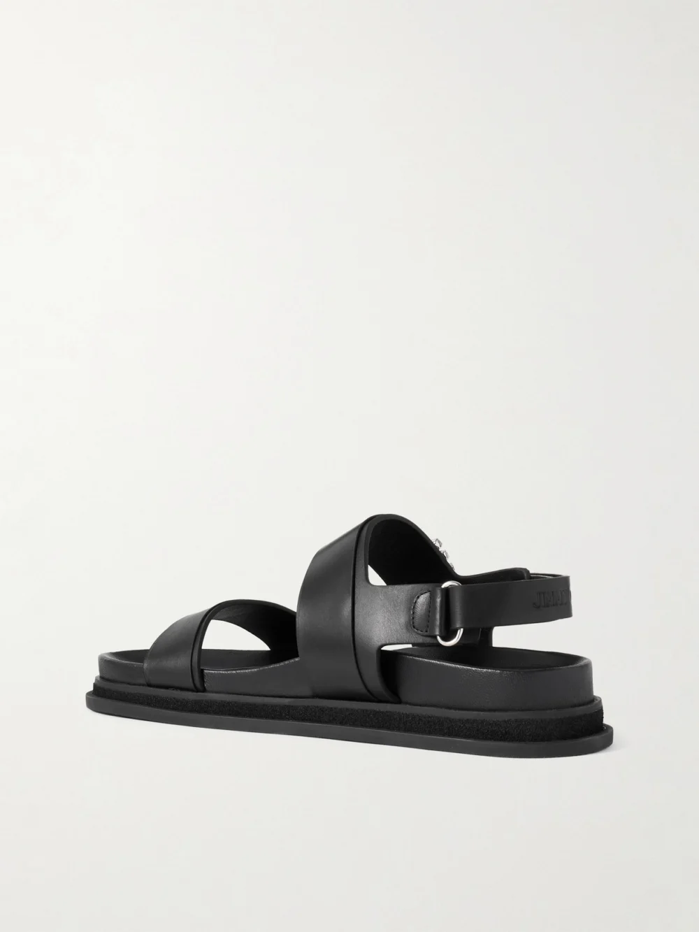 Back view of the Jimmy Choo Verity Crystal-embellished Leather Sandals