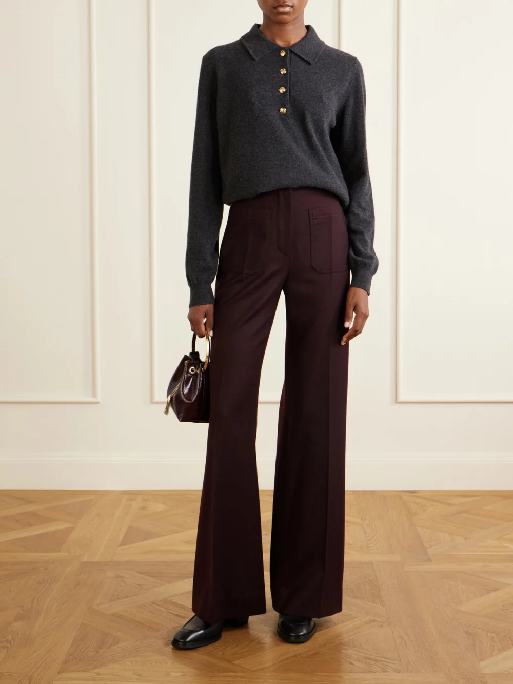 Jimmy Choo Wilder Leather Loafers, styled view