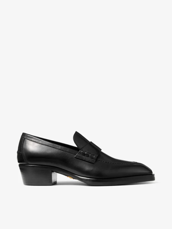 Jimmy Choo Wilder Loafer F Black Buffalo Leather Loafers