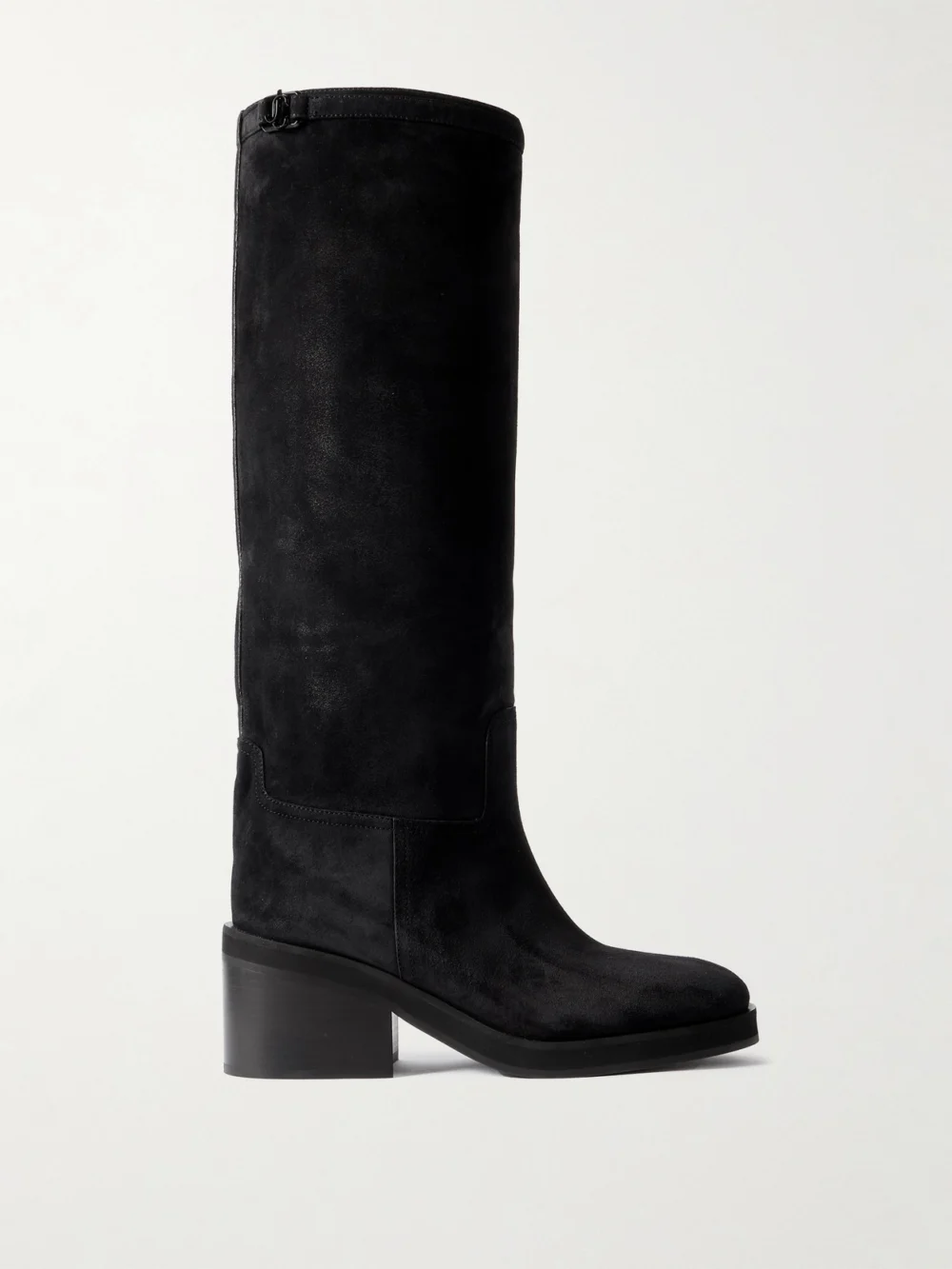 Jimmy Choo Yasmin 70 Suede Knee Boots in black