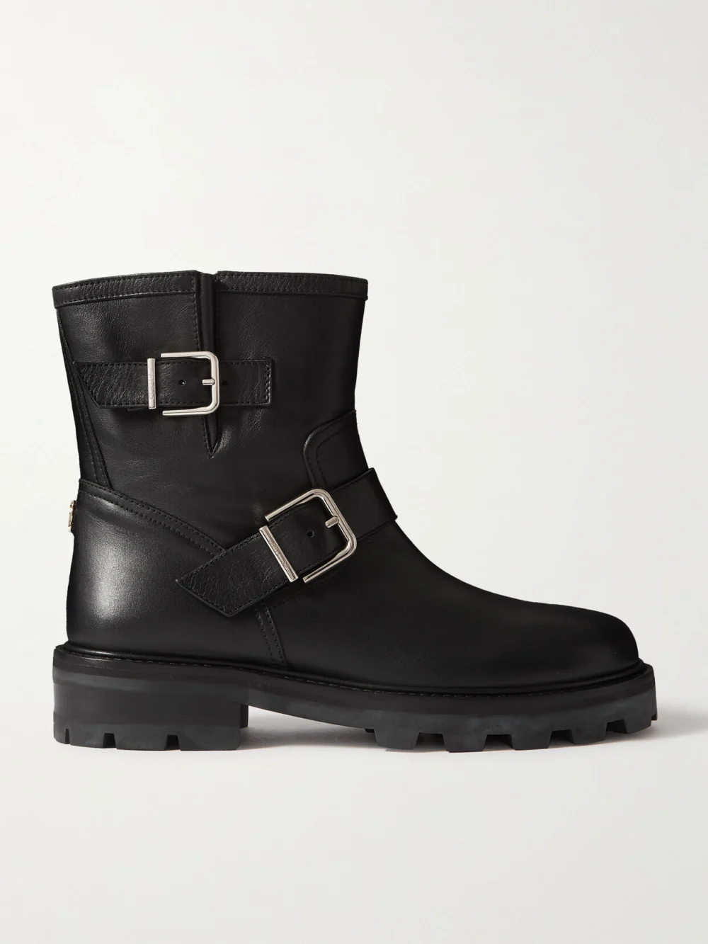 Jimmy Choo Youth Ii Buckled Leather Ankle Boots in black