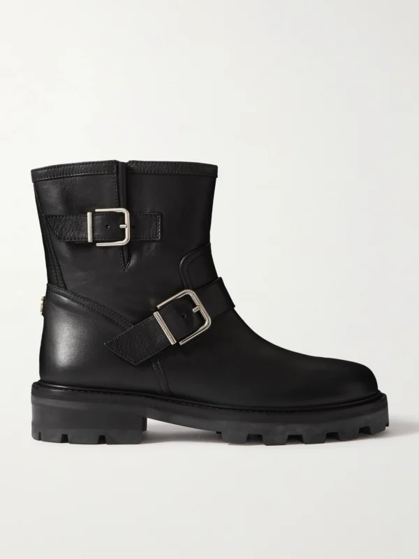Jimmy Choo Youth Ii Buckled Leather Ankle Boots